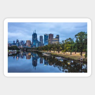 Melbourne from the Swan Street Bridge, Melbourne, Victoria, Australia. Sticker